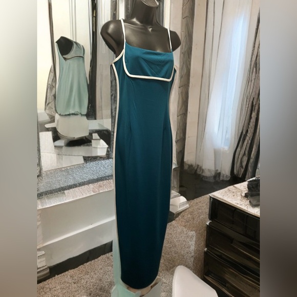 NWT Pretty Garden Women’s Spaghetti Strap Maxi Summer BodyCon Dress Green Size M - Picture 3 of 6